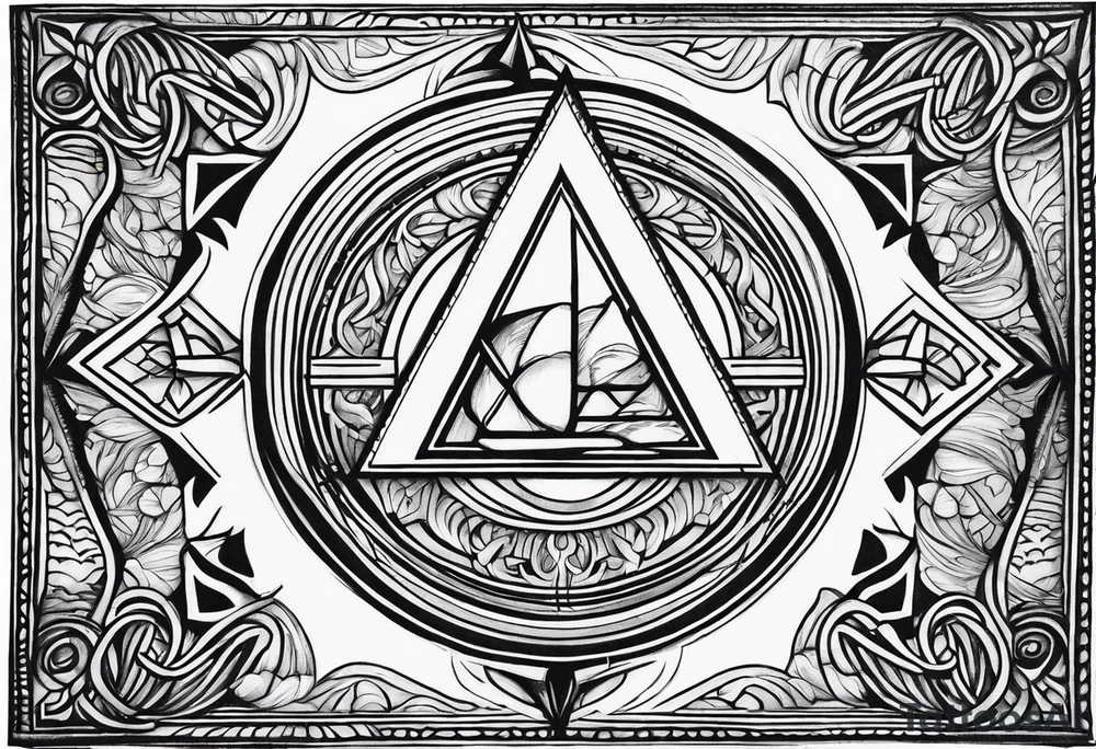 free masonry symbol , rectangle tattoo idea