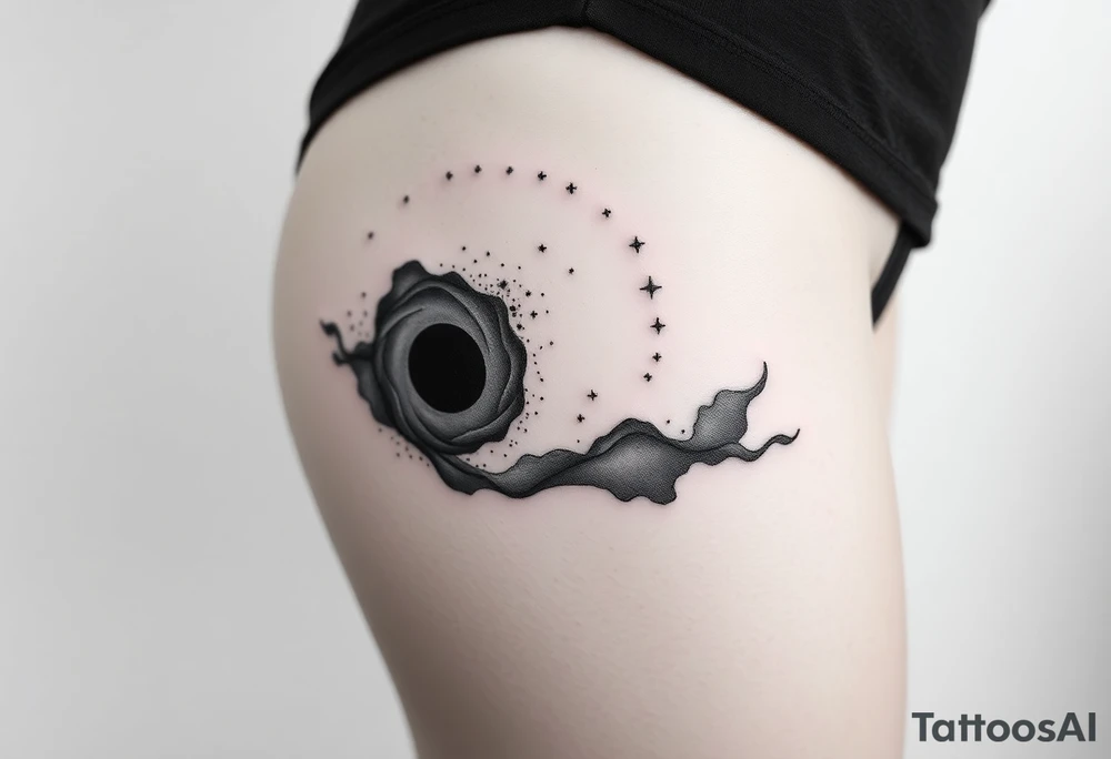 outer space galaxy scene with a black hole and nebula with stars tattoo idea outer space galaxy scene with a black hole and nebula with stars tattoo idea