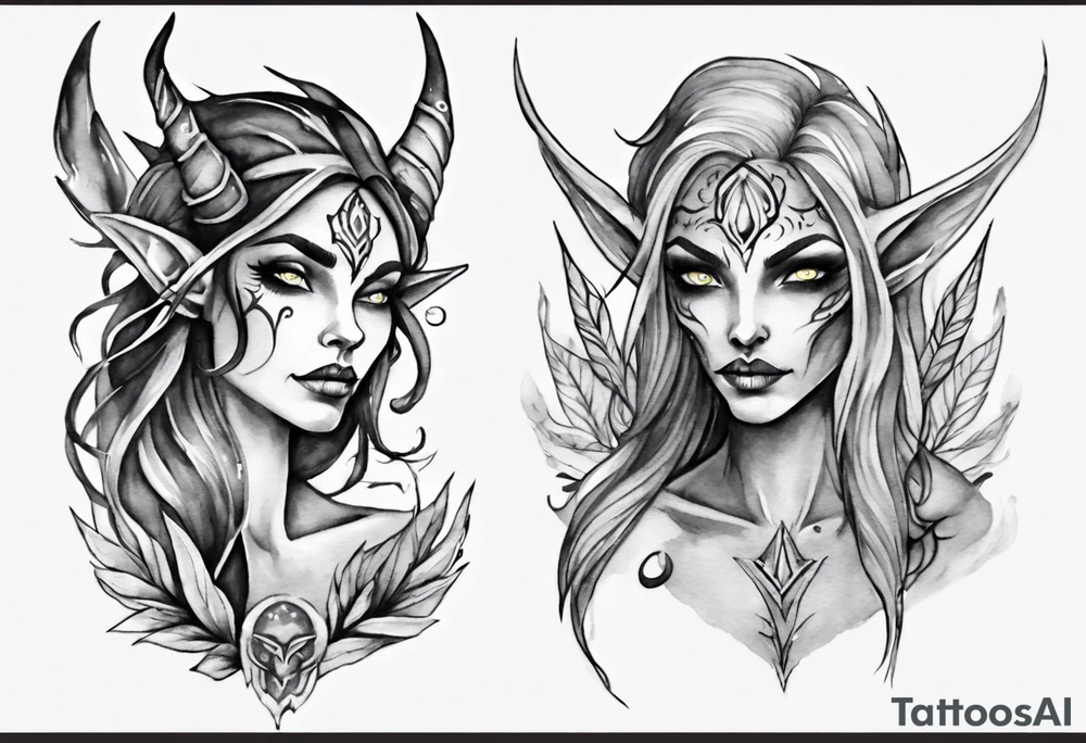 Night elf tattoo idea