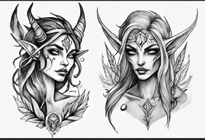 Night elf tattoo idea