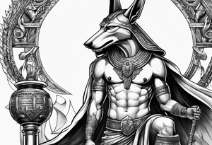 Batalla Anubis and ra tattoo idea