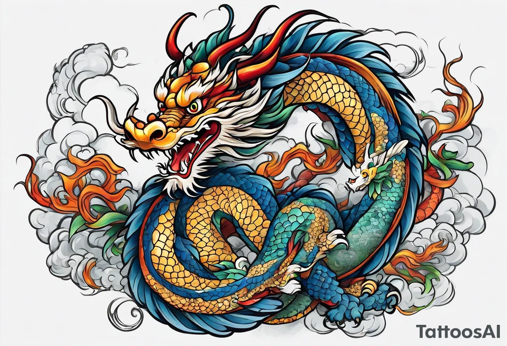 Chinese dragon tattoo idea