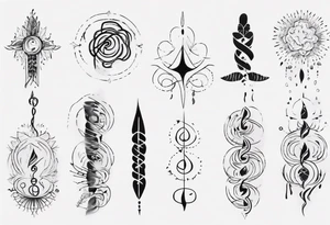 unalome with breathe tattoo idea