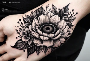 Small Tatto on hand wrist with sunflover tattoo idea