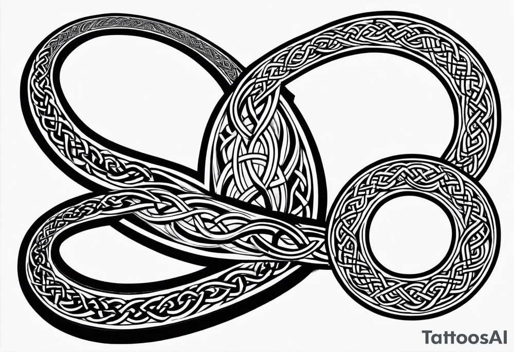 Celtic knotwork style ouroboros tattoo idea