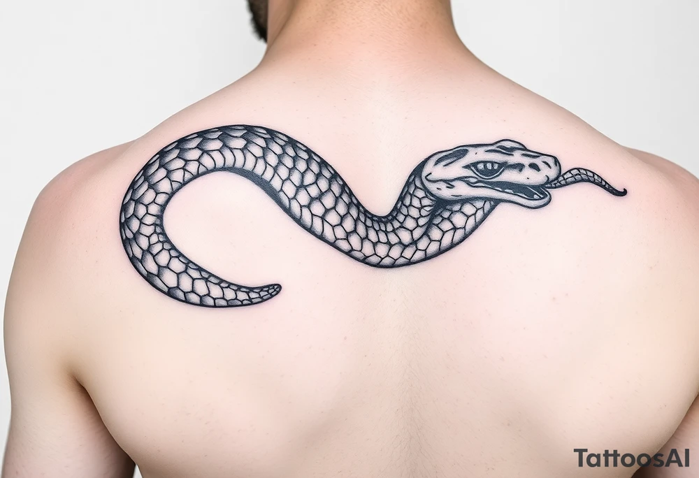 Tattoo of a boa snake on an arm tattoo idea