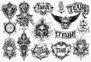 name Teah tattoo idea