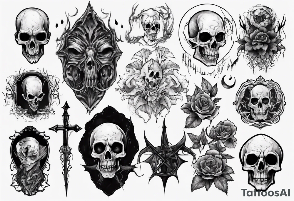 Dark creepy tattoo idea