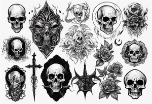 Dark creepy tattoo idea