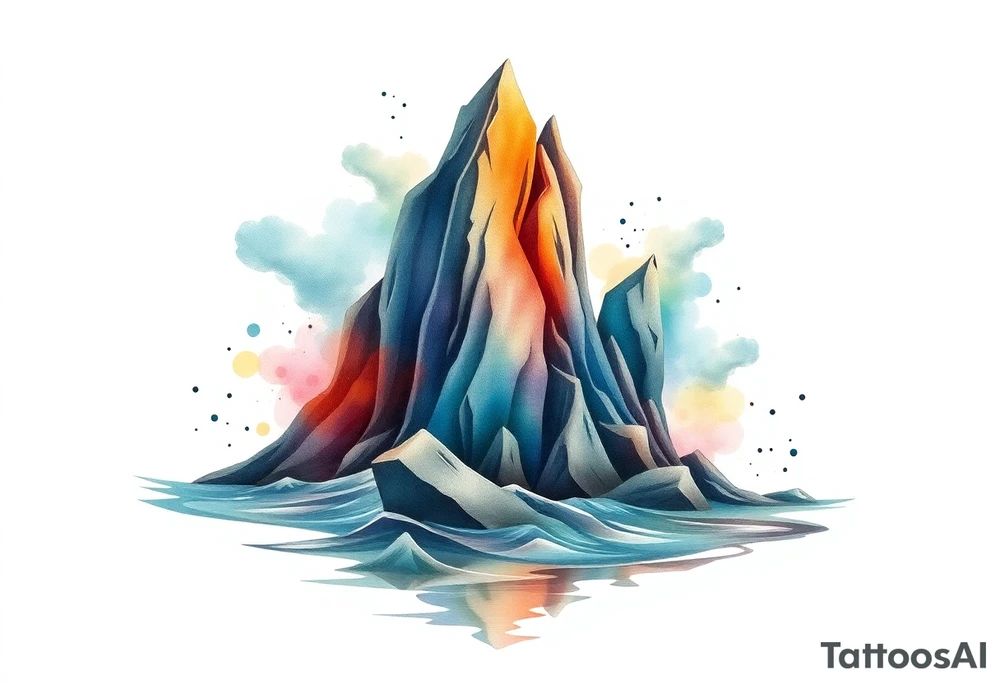 water-demo rise up out of the river. tattoo idea