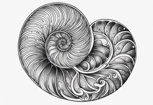 nautilus tattoo simple tattoo idea