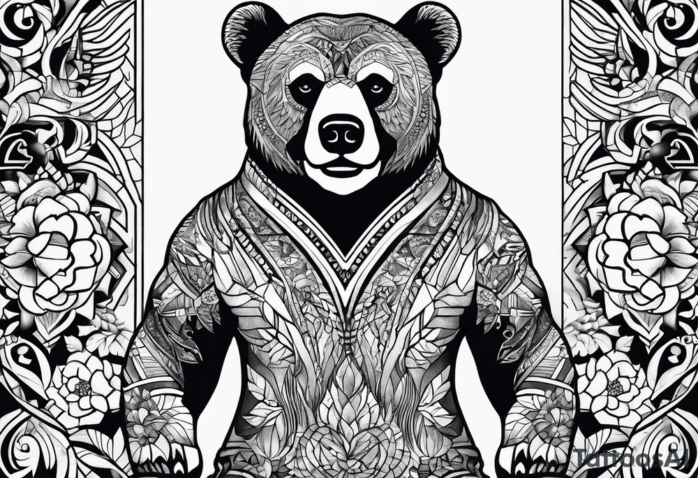 Dancing bear tattoo idea