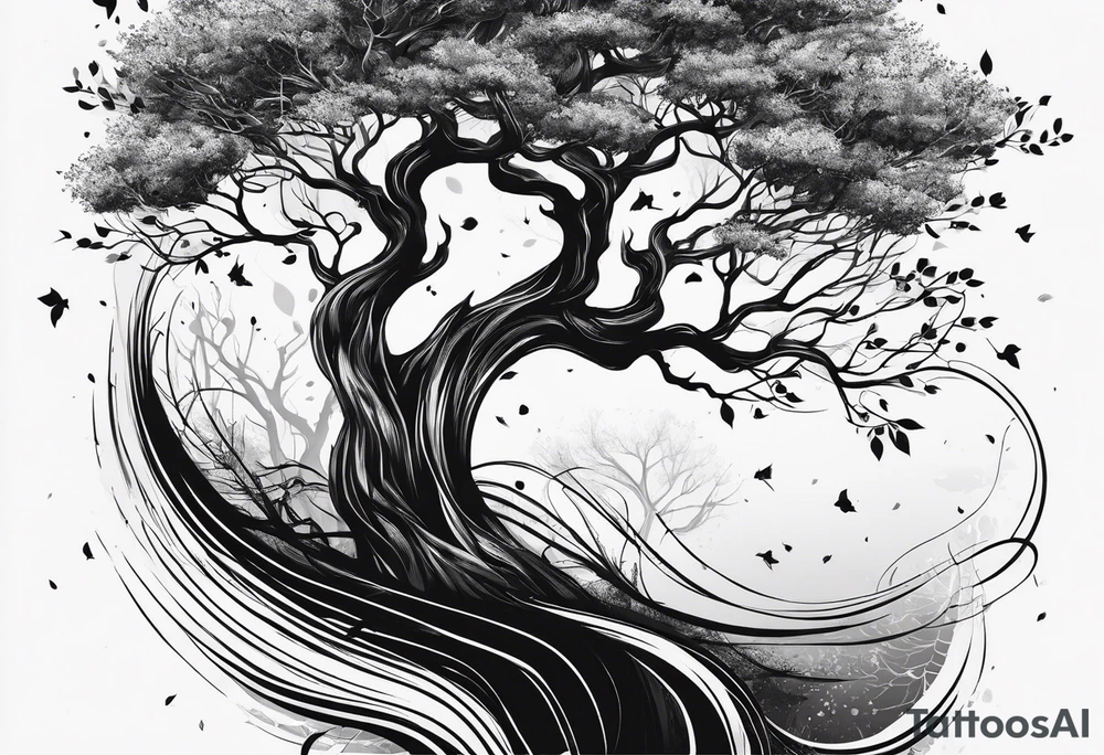 Simple tree tattoo idea
