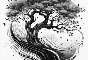 Simple tree tattoo idea