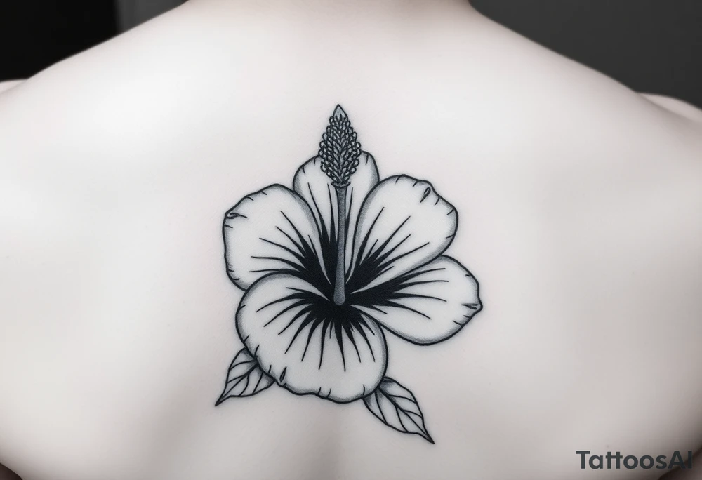 Lester with a Hibiscus flower tattoo idea