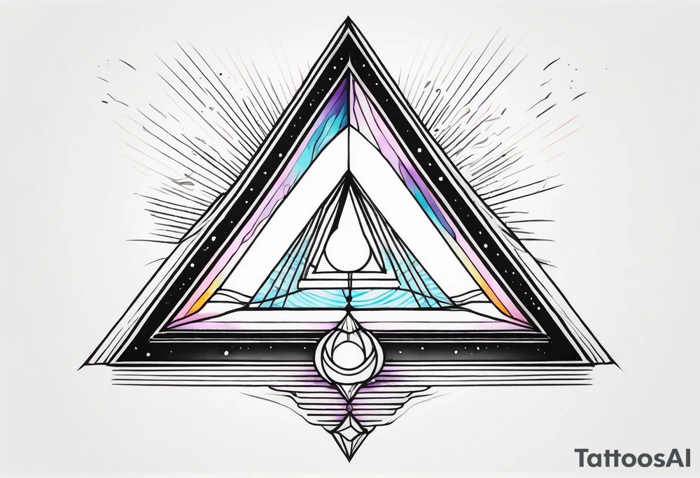 prism dispersing light into spiritual rays tattoo idea