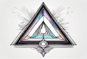prism dispersing light into spiritual rays tattoo idea