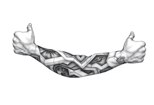 never ending story sleeve tattoo idea