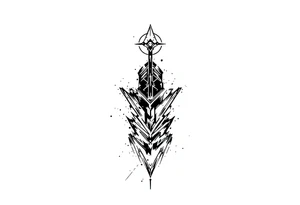 one  arrow  that look down tattoo idea