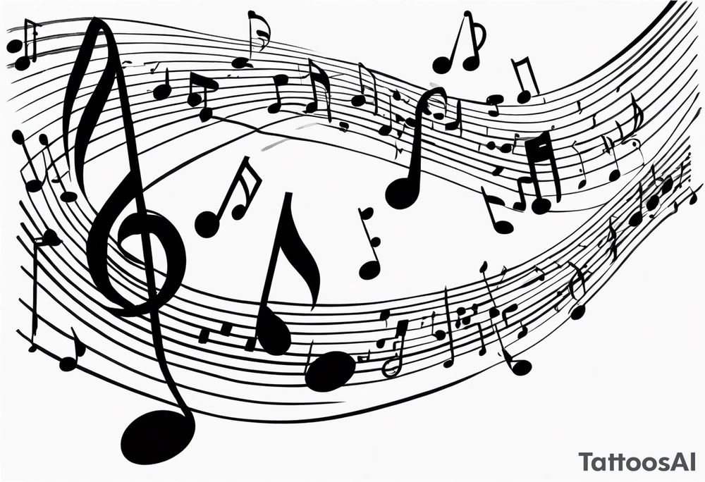 Music Notes Melody tattoo idea