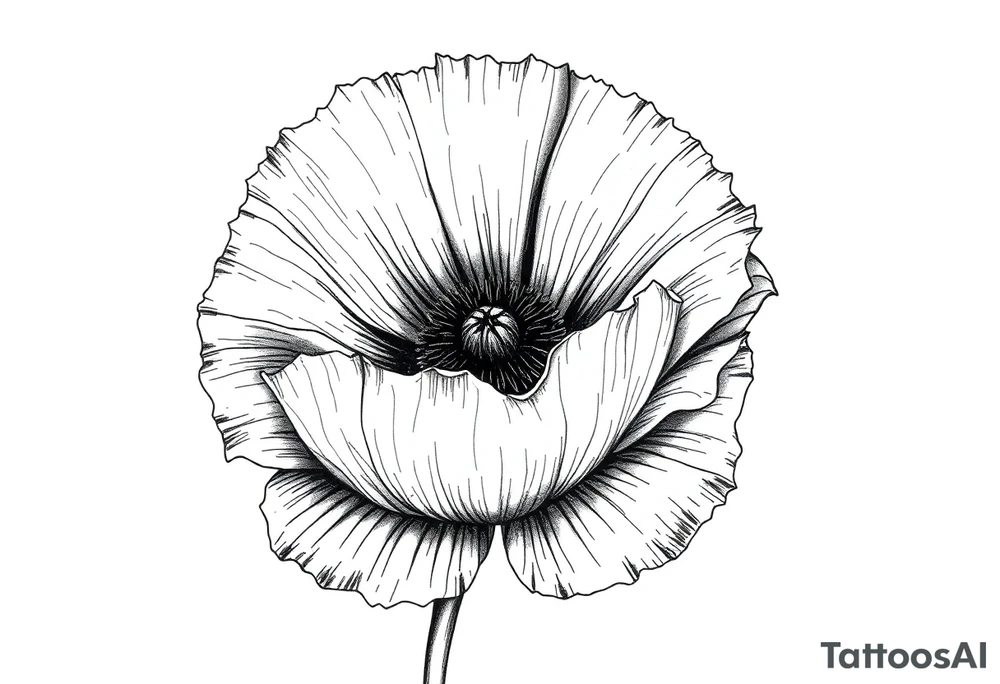 Violetten poppy tried together tattoo idea