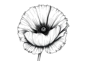 Violetten poppy tried together tattoo idea