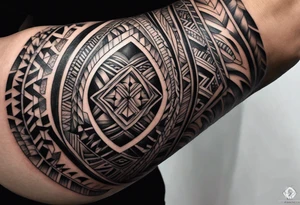 samoan tribal forearm tattoo, show on forearm tattoo idea