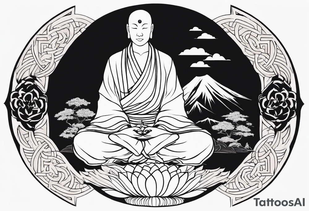 Zen Monk tattoo idea