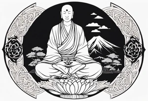 Zen Monk tattoo idea