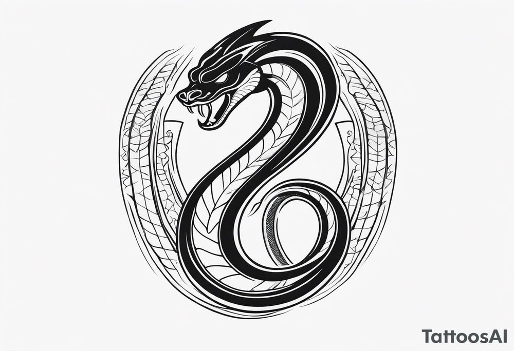 Cobra Seven number shape tattoo idea