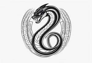 Cobra Seven number shape tattoo idea