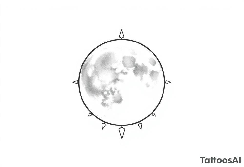 sacred moon tattoo idea