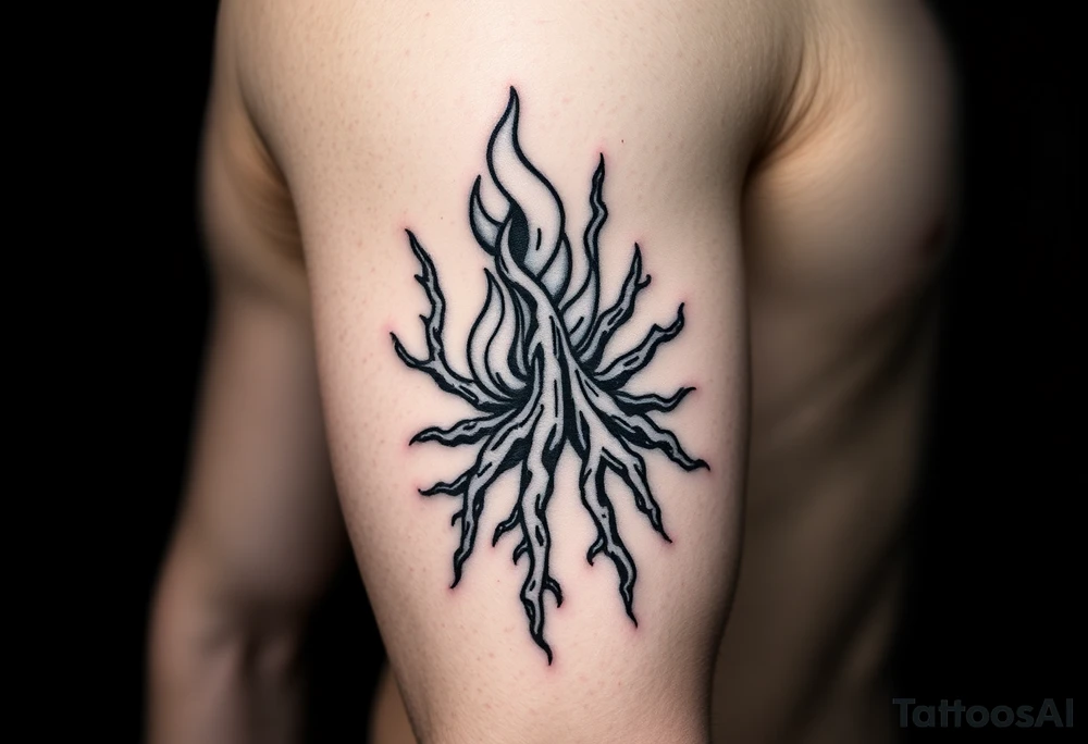 fire in a roots prison tattoo idea