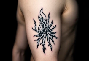 fire in a roots prison tattoo idea