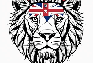 majestic lion, dominican republic flag, proud dominican republic beach, 111, timeless tattoo idea