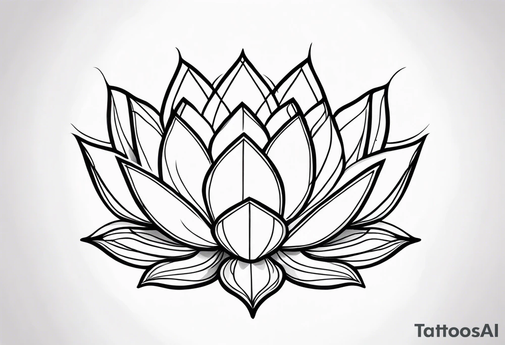 gemstone lotus flower tattoo idea