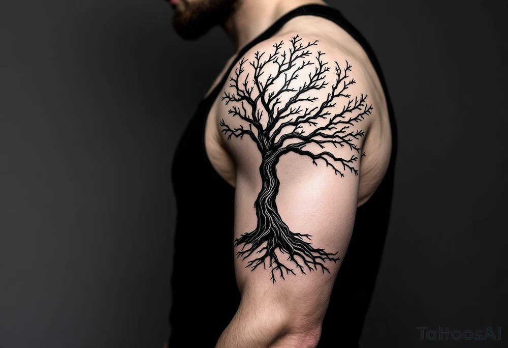 tree tattoo symbolizing order tattoo idea