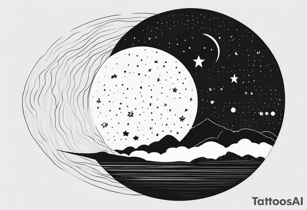 A certain kind of darkness is needed to see the stars, text, circle tattoo idea
