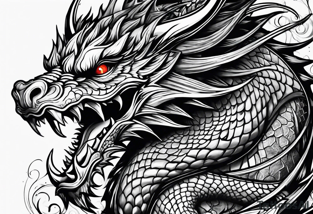 roaring dragons tattoo idea