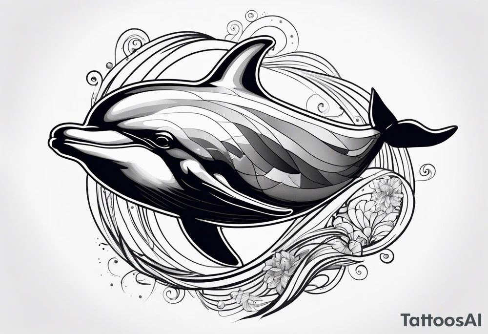 Aquarius spirit animal dolphin tattoo idea