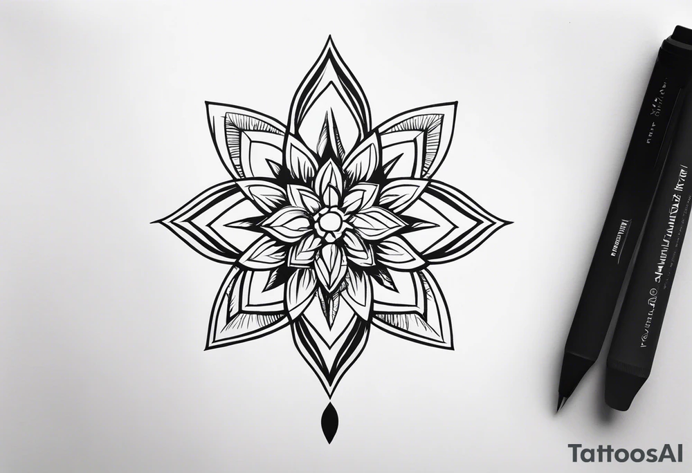 minimalistični tattoo v dizajnu vejice ki leži vodoravno z perlami pod katerim visijo tri črke in to črka E, V in A tattoo idea