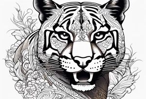 puma stalking tattoo idea