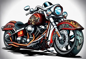 Chopper skull tattoo idea