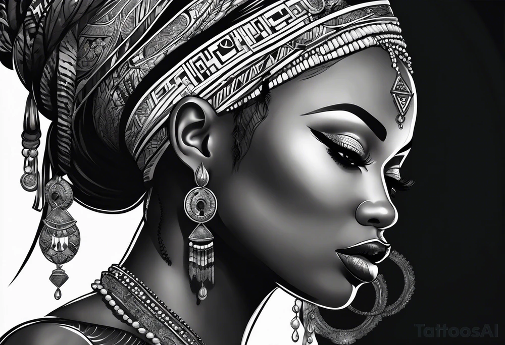 African goddess tattoo idea