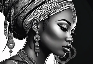 African goddess tattoo idea