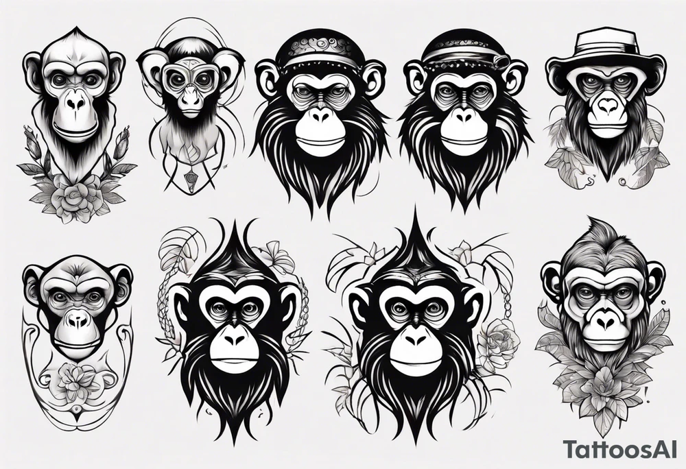 Monkey tattoo idea