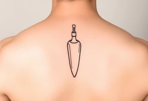 erect penis line drawing tattoo idea