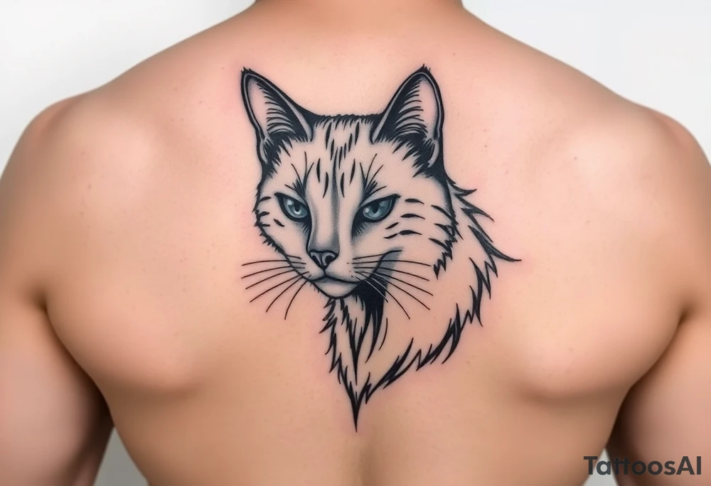 black cat tattoo idea