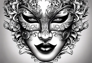 Drama Mask Tattoo Designs for Men tattoo idea