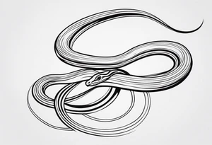 A long snake winding tattoo idea
